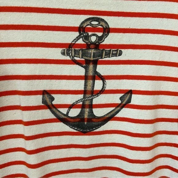 Revolve Massimo Dutti Anchor Print Striped Boatneck Sweater - Picture 4 of 7